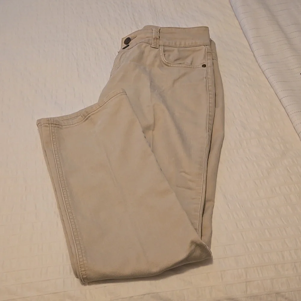 CABI LouLou Style#406 Straight Leg Mid Rise Denim Pants Sz 8 in Cafe Au Lait Y2K - Picture 8 of 13